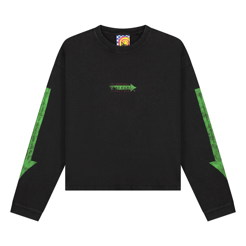 LOVELEE DAE LS Frankie Tee Basement Washed Black