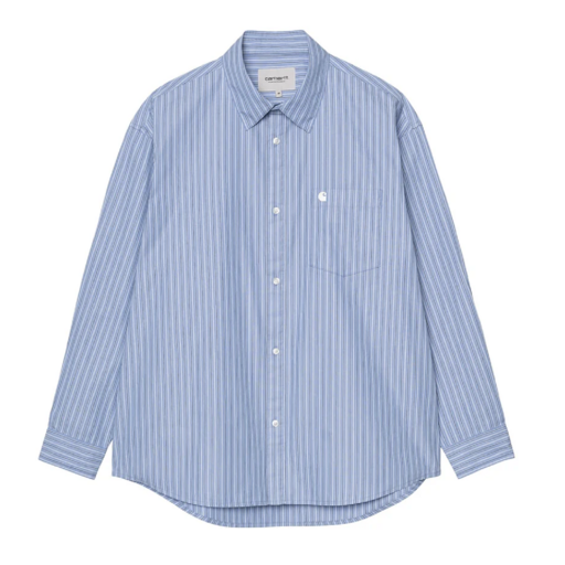 Carhartt WIP L/S Keene Shirt Stripe/Curacao