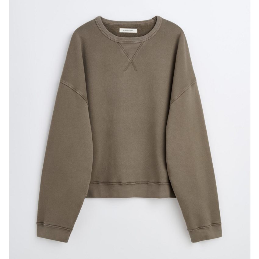Sunflower Crew Sweat Brown Washed