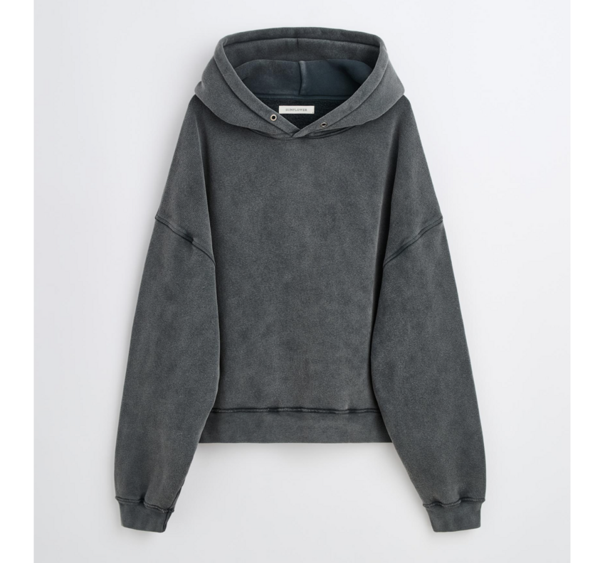 Sunflower Hood Sweat Antracite Washed