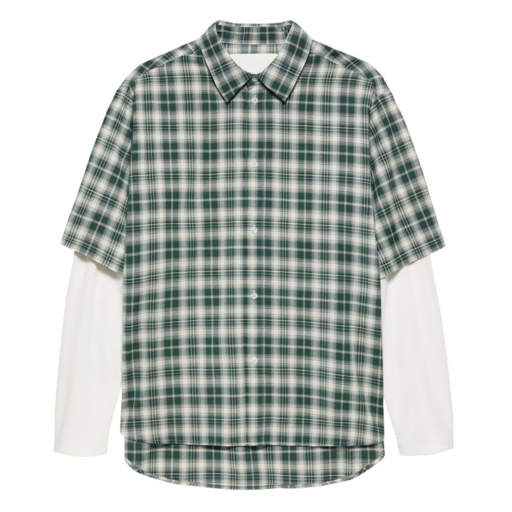 New Amsterdam Surf Association  Double Layer Shirt Green/White Check
