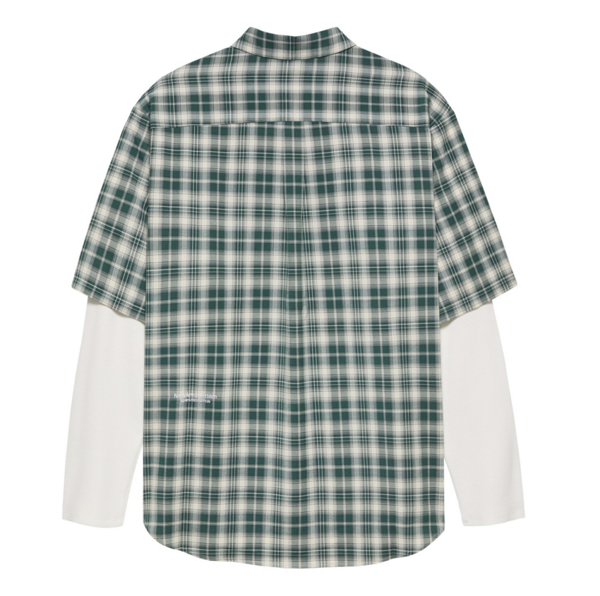 New Amsterdam Surf Association  Double Layer Shirt Green/White Check