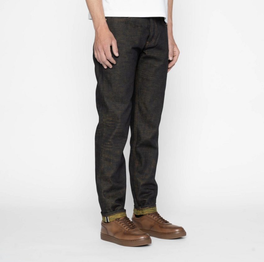 Naked & Famous Denim Easy Guy Citrus Kasuri Weft Selvedge