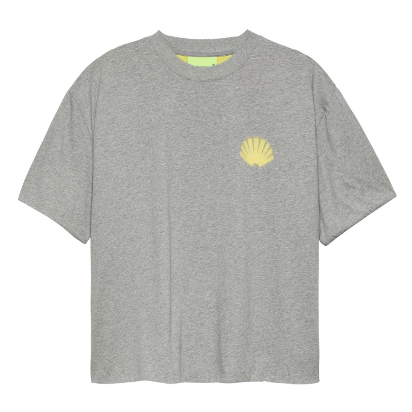 New Amsterdam Surf Association  Double Layered Logo Tee Ash/White