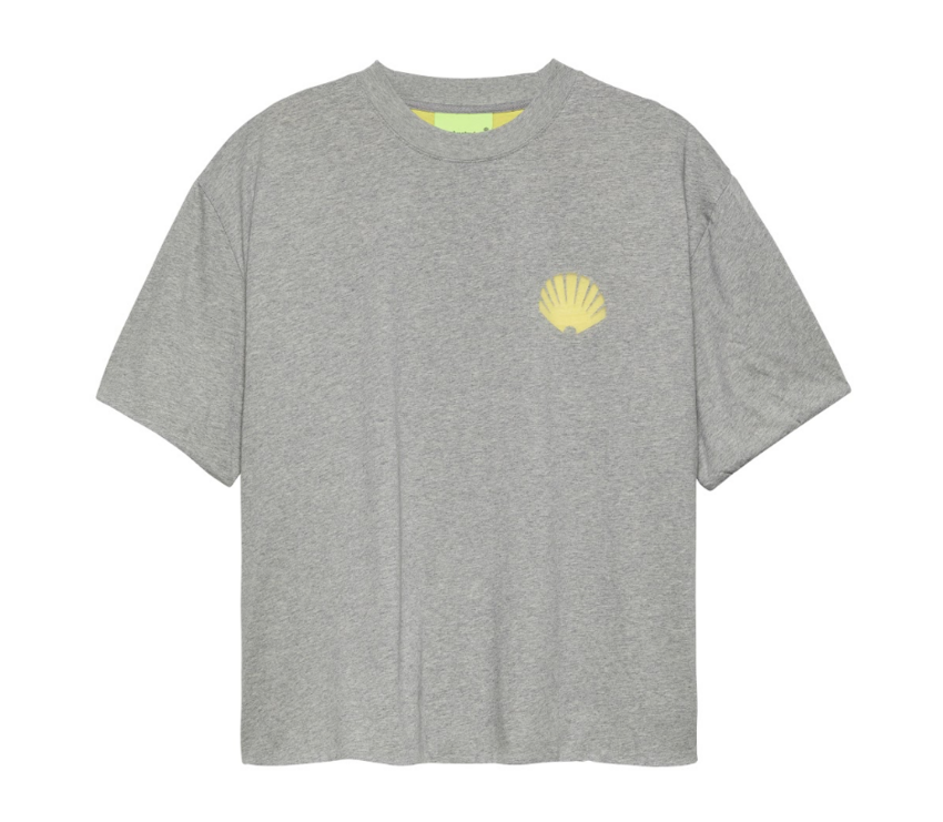 New Amsterdam Surf Association  Double Layered Logo Tee Ash/White