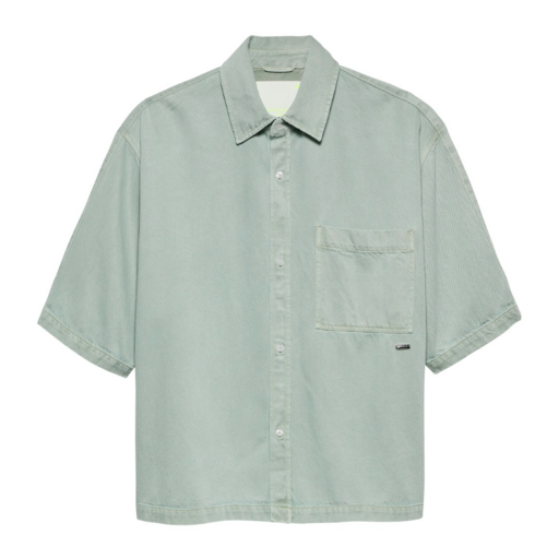 New Amsterdam Surf Association  Denim Short Sleeve Button-Up Mint