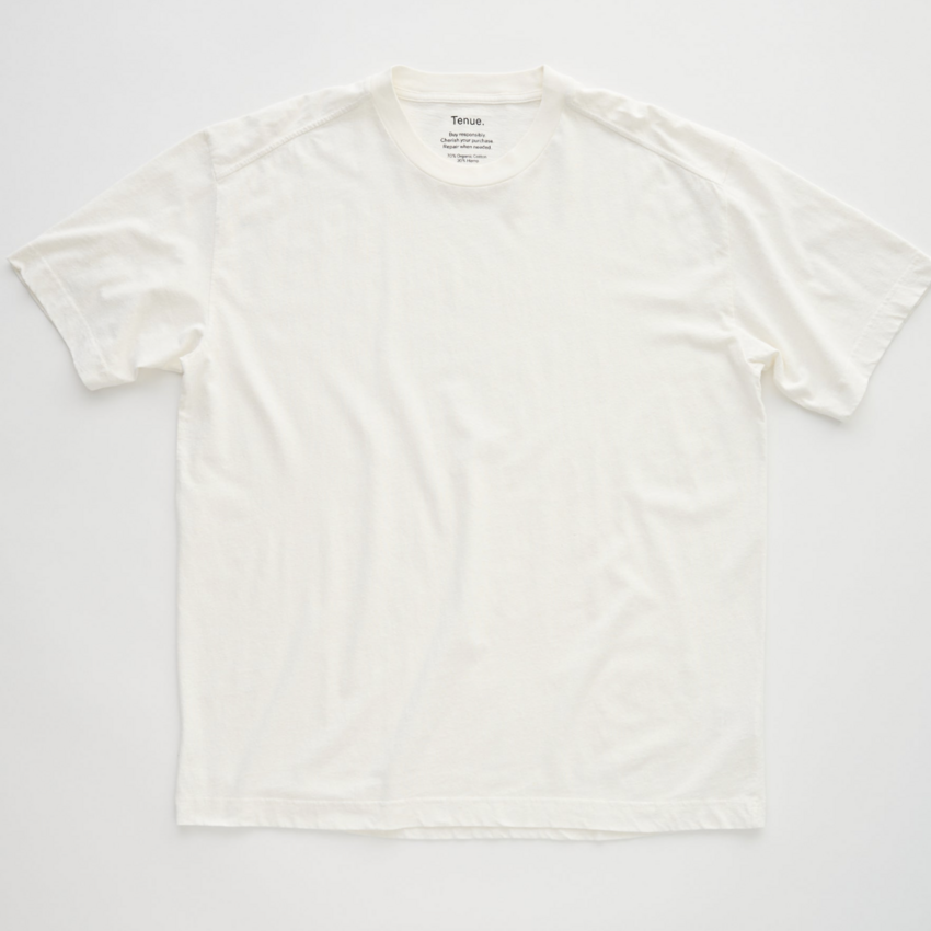 Tenue. Bruce Light Weight T-Shirt Vintage White