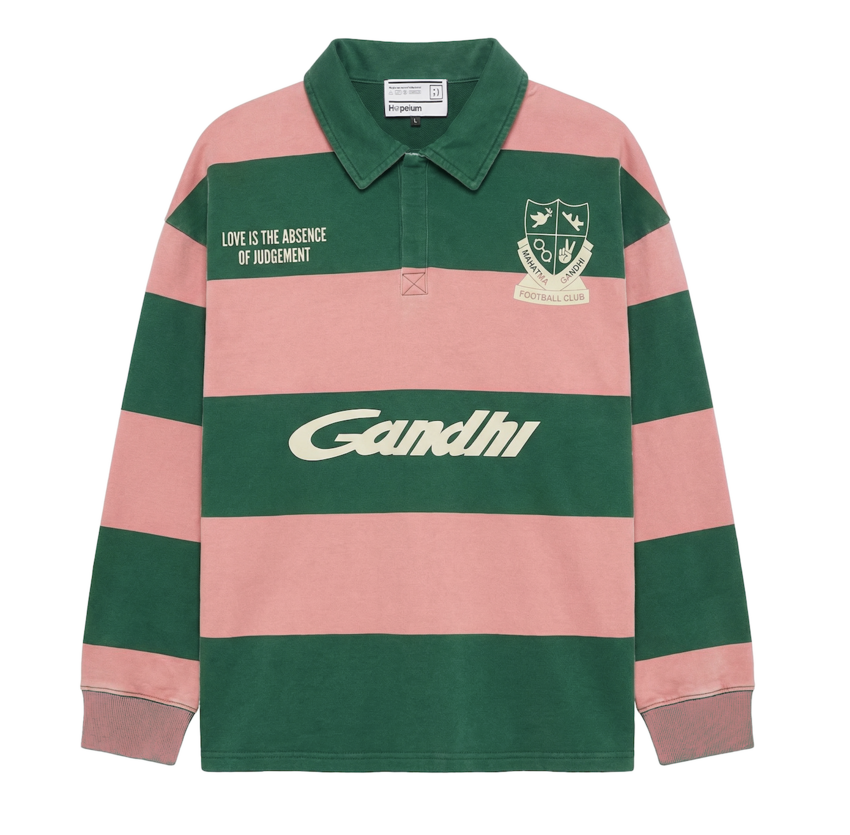 Hopeium Football Gandhi Polo Sweat Stripe