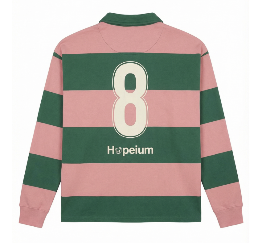 Hopeium Football Gandhi Polo Sweat Stripe