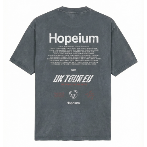 Hopeium Tour Tee S/S Washed Grey