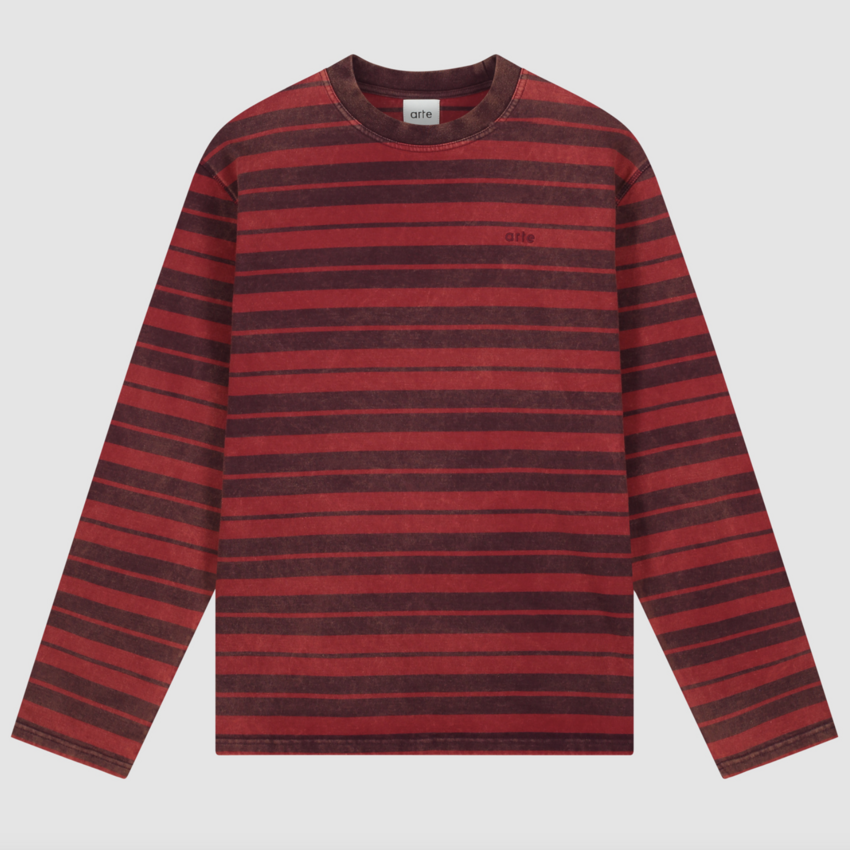 ARTE Antwerp Sunfade Striped Longsleeve Red/Bordeaux
