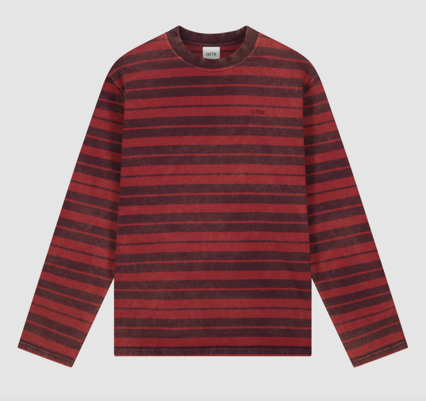 ARTE Antwerp Sunfade Striped Longsleeve Red/Bordeaux