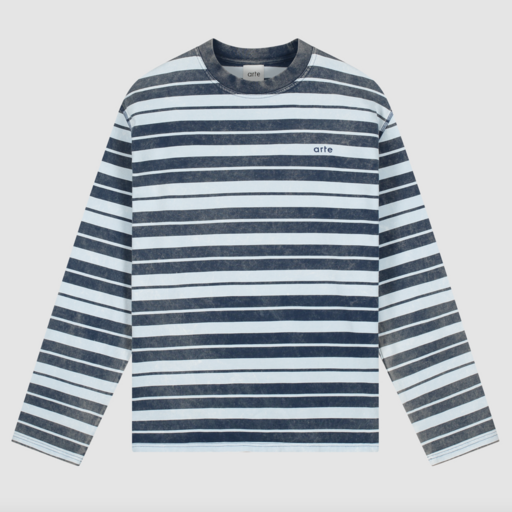 ARTE Antwerp Sunfade Striped Longsleeve Navy/Light Blue