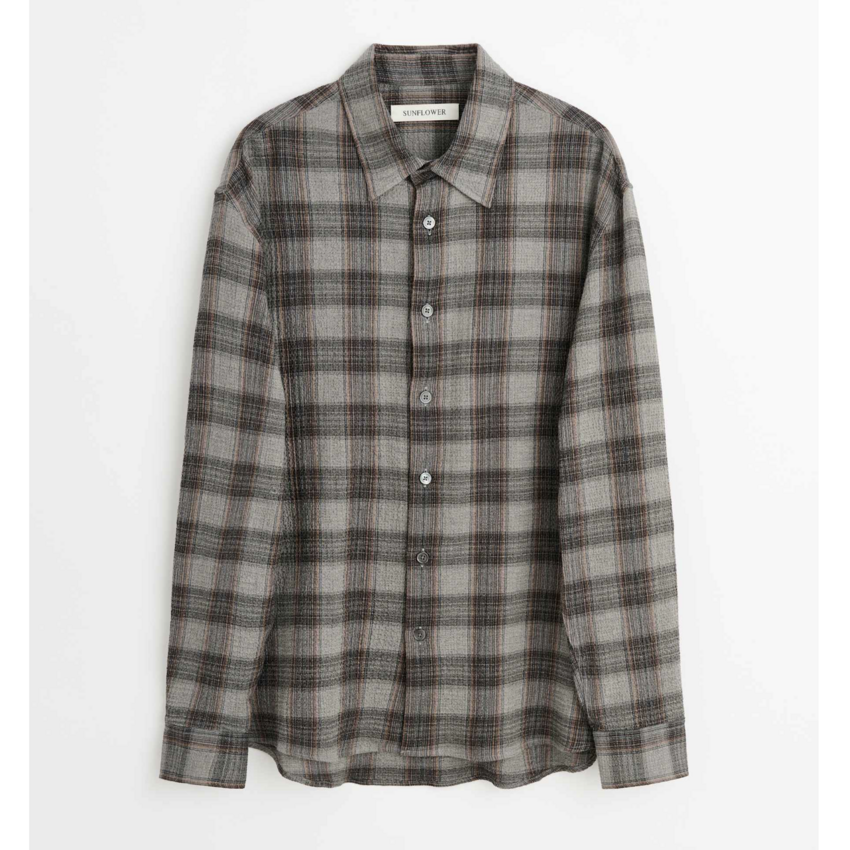 Sunflower Studio Shirt Brown Seersucker