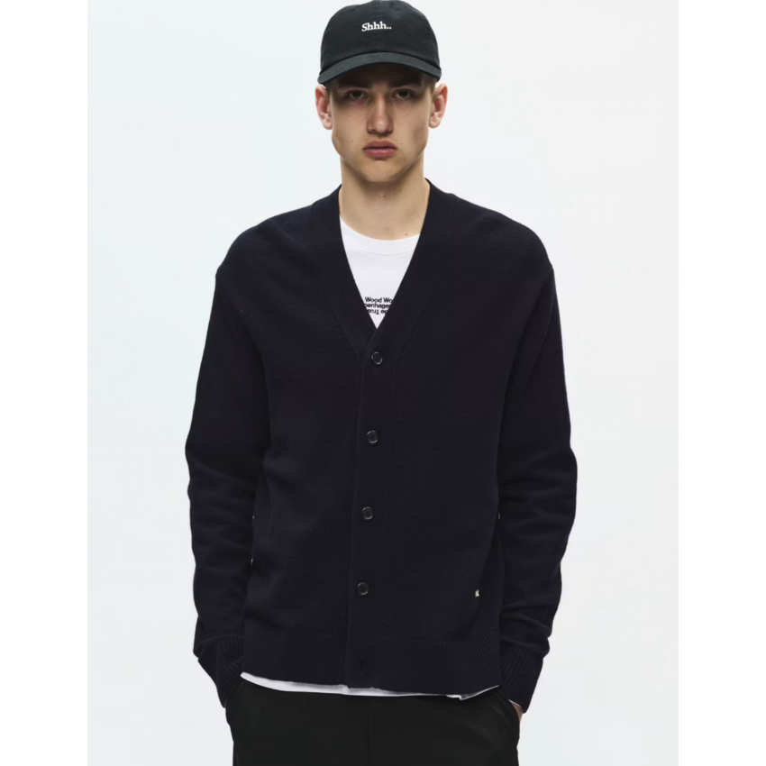 Wood Wood Logo Cardigan Salute