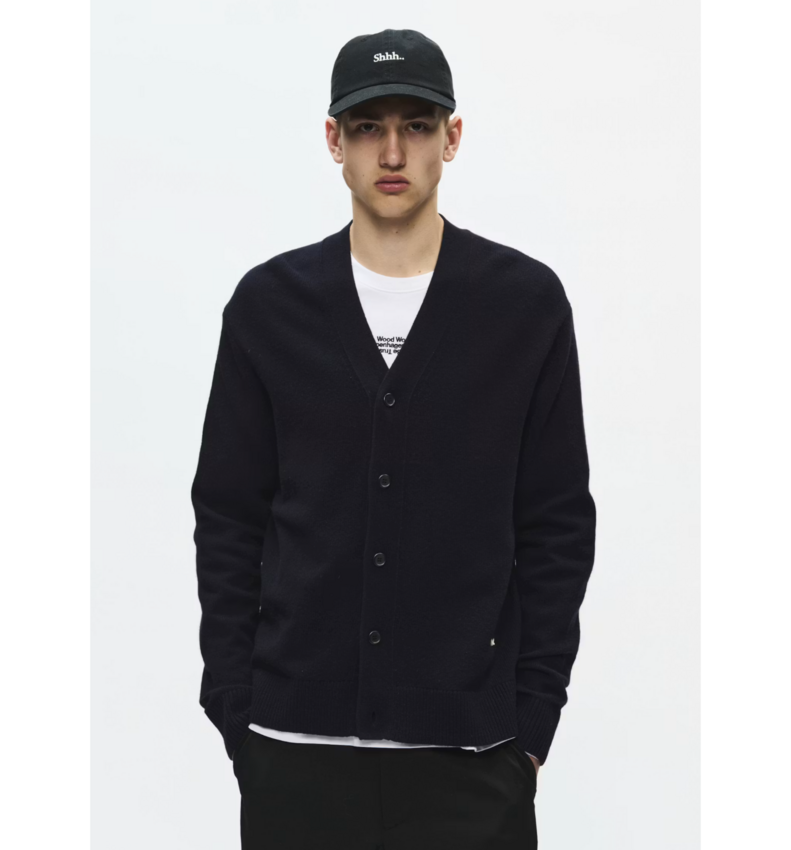 Wood Wood Logo Cardigan Salute
