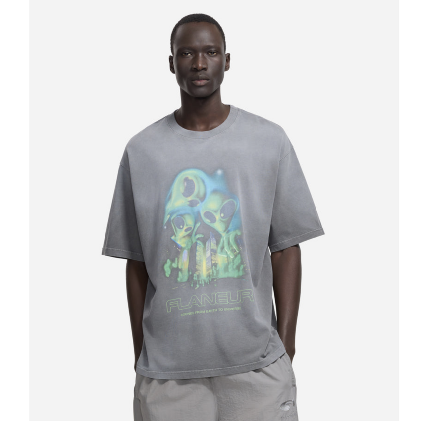 Flaneur Homme City Aliens T-Shirt Black