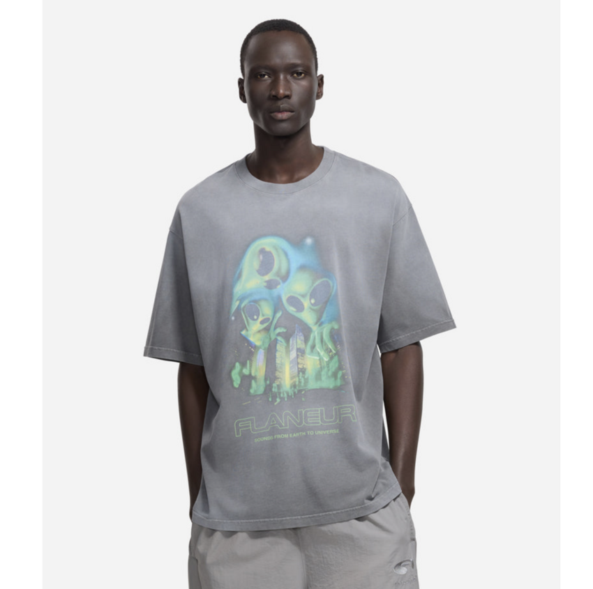 Flaneur Homme City Aliens T-Shirt Black