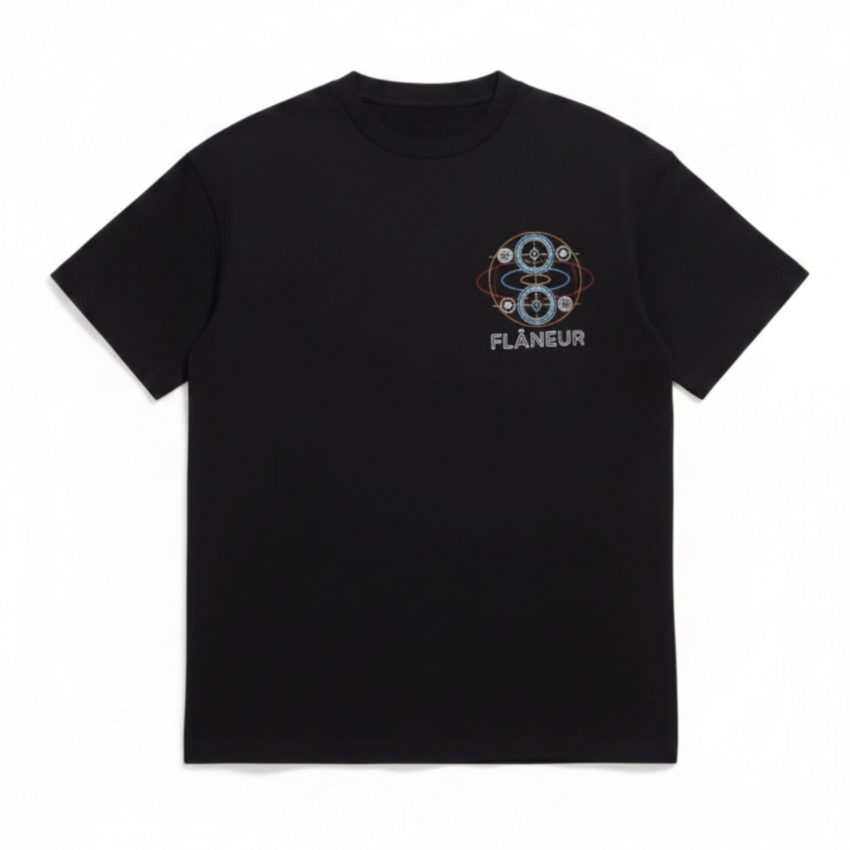 Flaneur Homme Speaker T-Shirt Black/Multicolor
