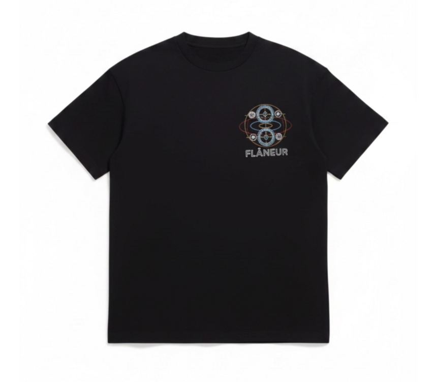 Flaneur Homme Speaker T-Shirt Black/Multicolor