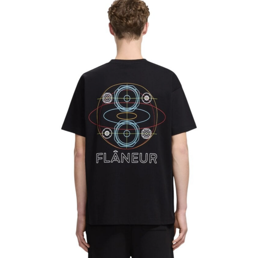 Flaneur Homme Speaker T-Shirt Black/Multicolor