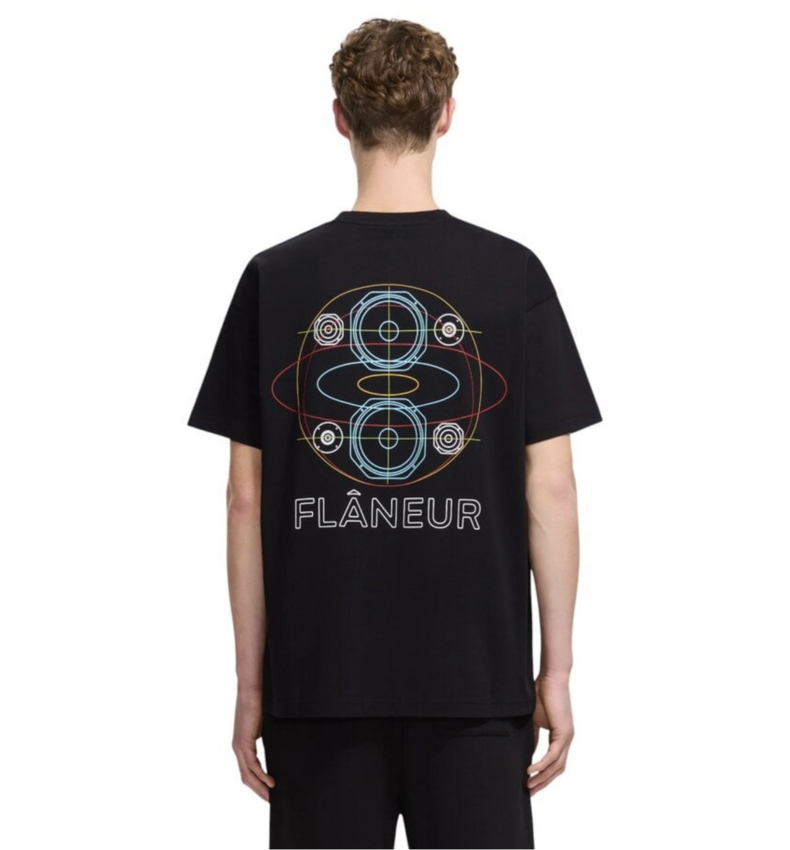 Flaneur Homme Speaker T-Shirt Black/Multicolor