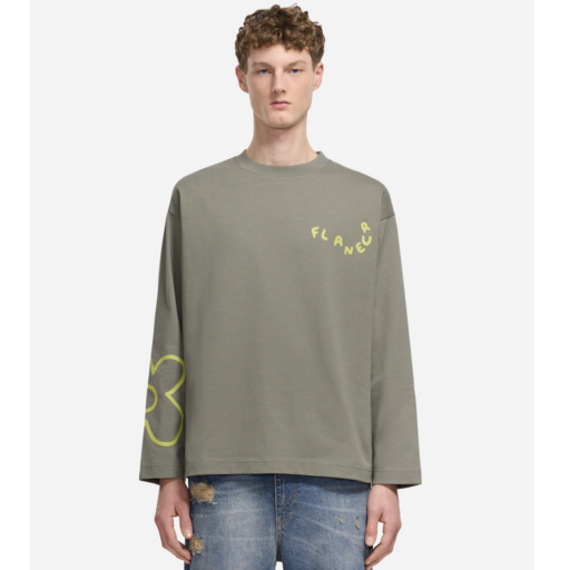 Flaneur Homme Blossom Long Sleeve Khaki