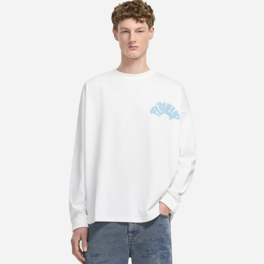 Flaneur Homme Sounds Good Long Sleeve White