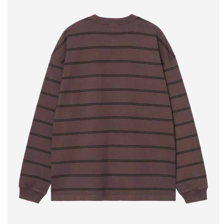 Carhartt WIP L/S Cardona Pocket T-Shirt Stripe Natural/Palisander