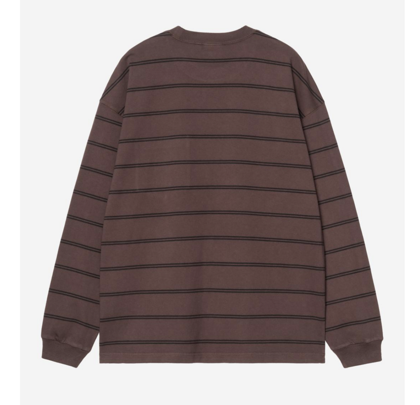 Carhartt WIP L/S Cardona Pocket T-Shirt Stripe Natural/Palisander