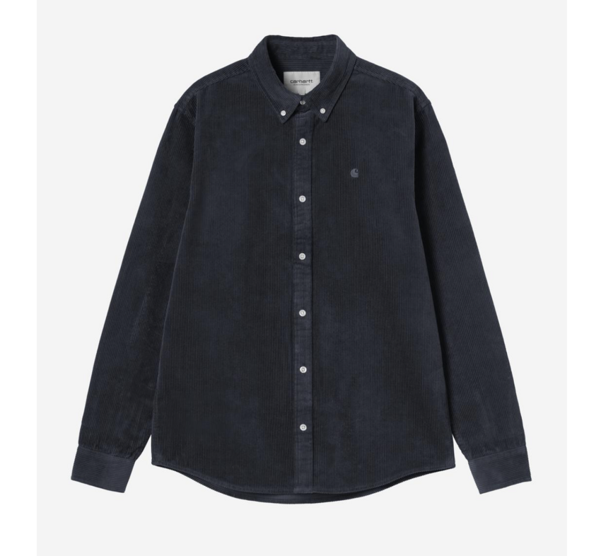 Carhartt WIP L/S Madison Cord Shirt Dark Navy