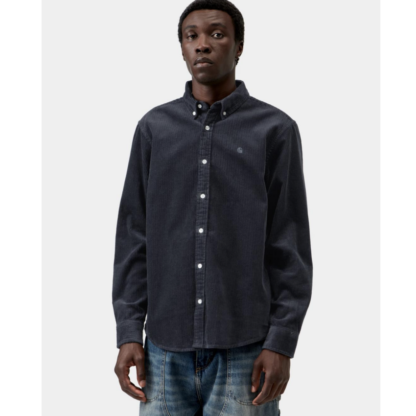 Carhartt WIP L/S Madison Cord Shirt Dark Navy