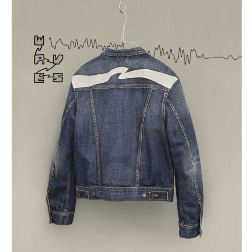 Nudie Jeans Conny Denim Jacket Big Wave Blue