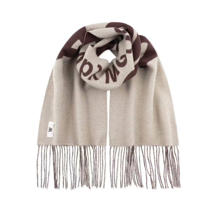 Wood Wood Leon Italic Scarf Decadent Chocolate