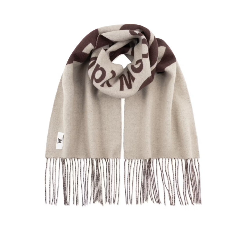 Wood Wood Leon Italic Scarf Decadent Chocolate
