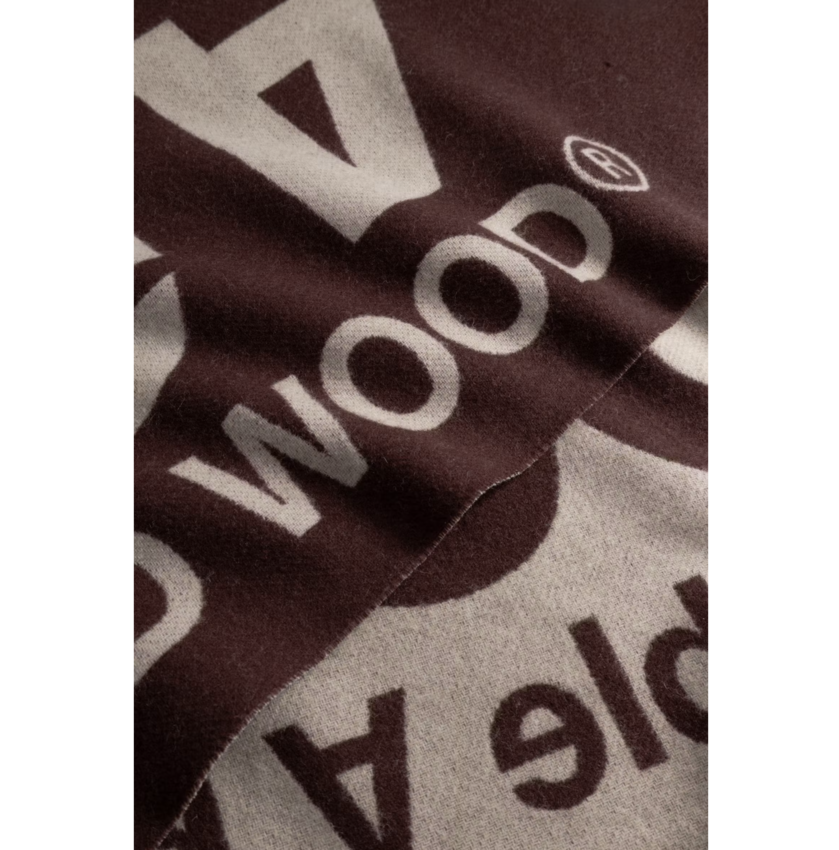 Wood Wood Leon Italic Scarf Decadent Chocolate