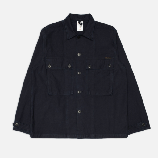 Nudie Jeans Nino Shirt Back Sateen Indigo