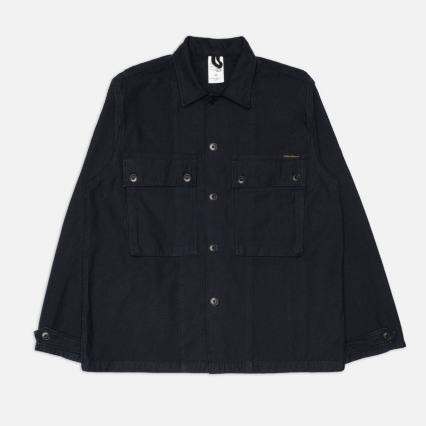 Nudie Jeans Nino Shirt Back Sateen Indigo