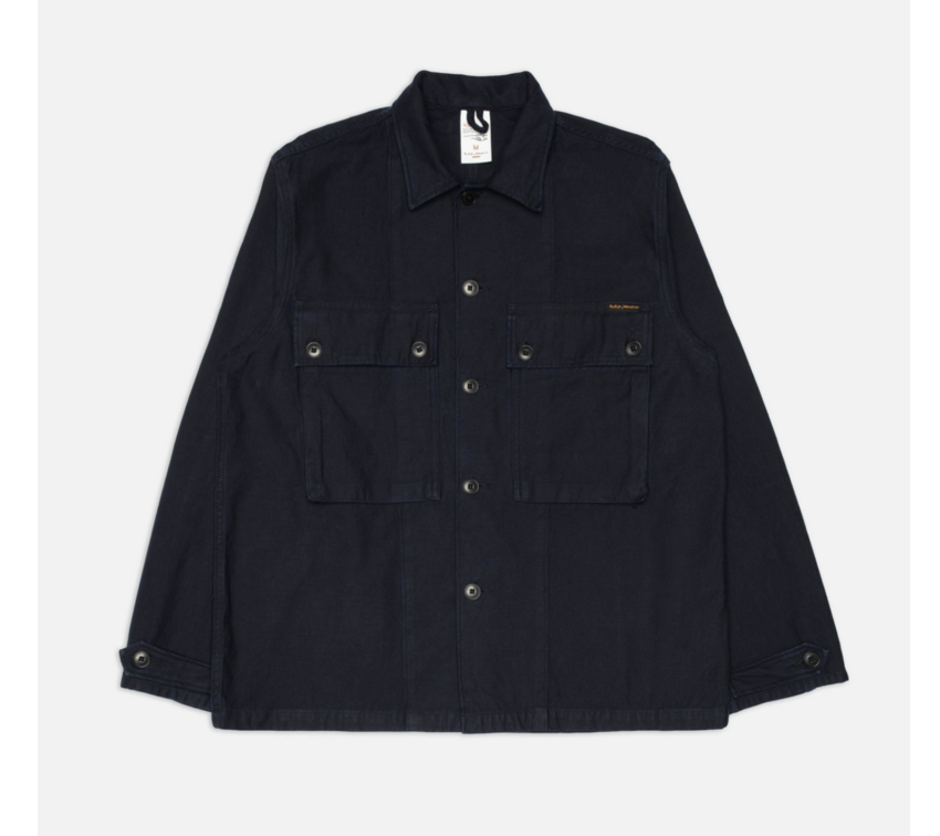 Nudie Jeans Nino Shirt Back Sateen Indigo