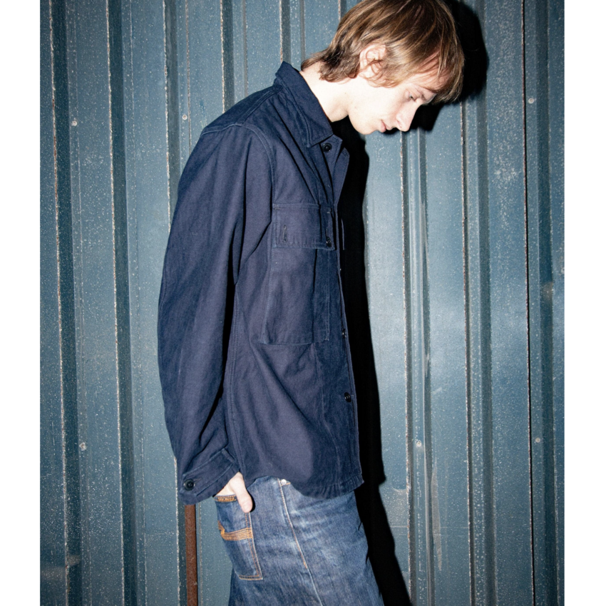 Nudie Jeans Nino Shirt Back Sateen Indigo