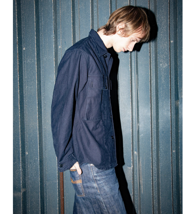 Nudie Jeans Nino Shirt Back Sateen Indigo