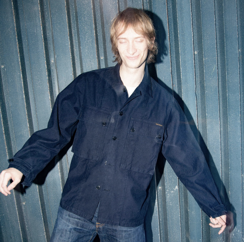 Nudie Jeans Nino Shirt Back Sateen Indigo