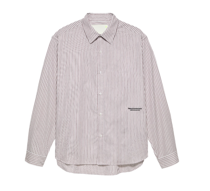 New Amsterdam Surf Association  Beach Shirt White Stripe