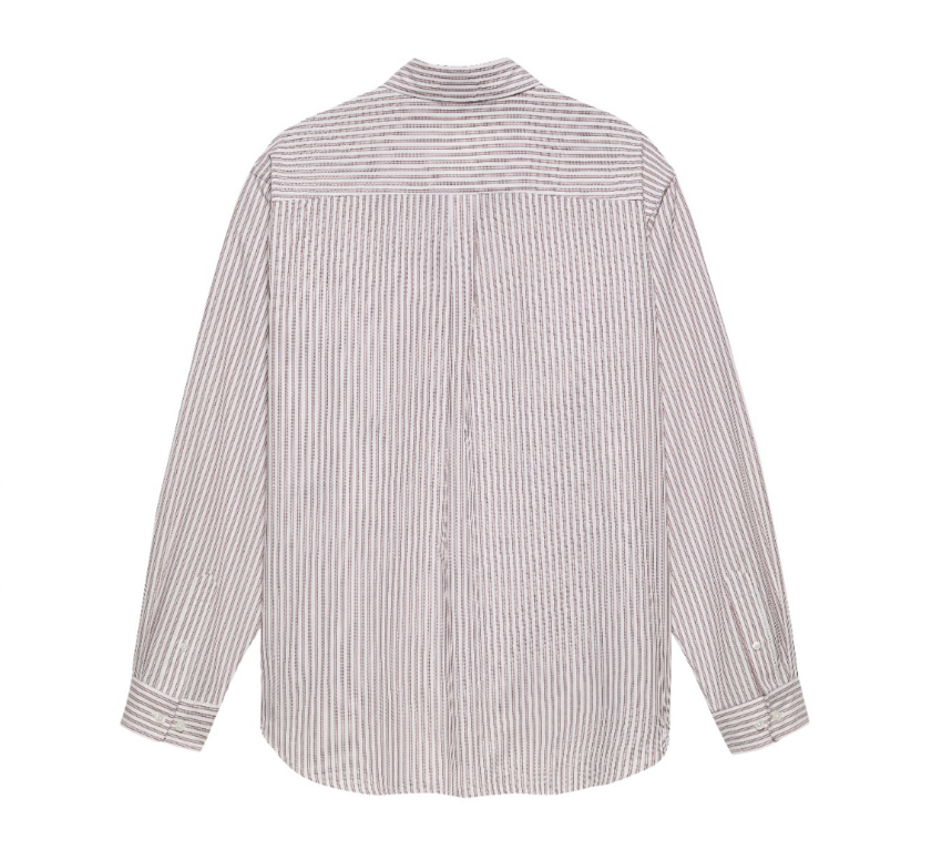 New Amsterdam Surf Association  Beach Shirt White/Red Stripe