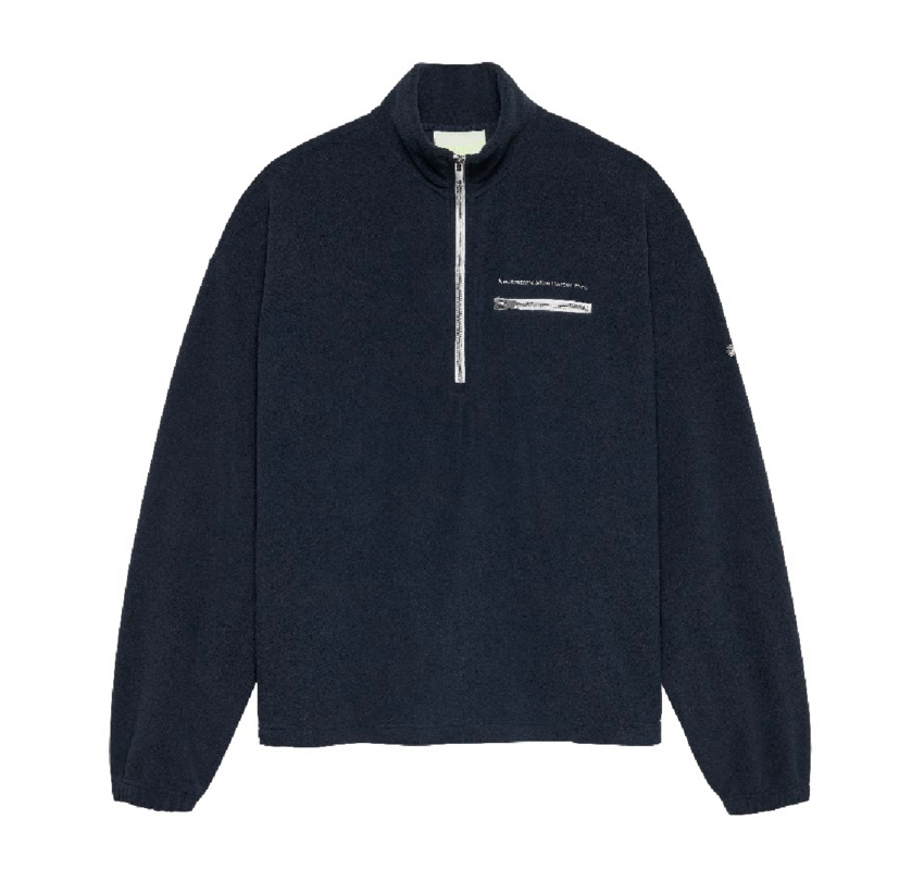New Amsterdam Surf Association  Fleece Half Zip Dark Night