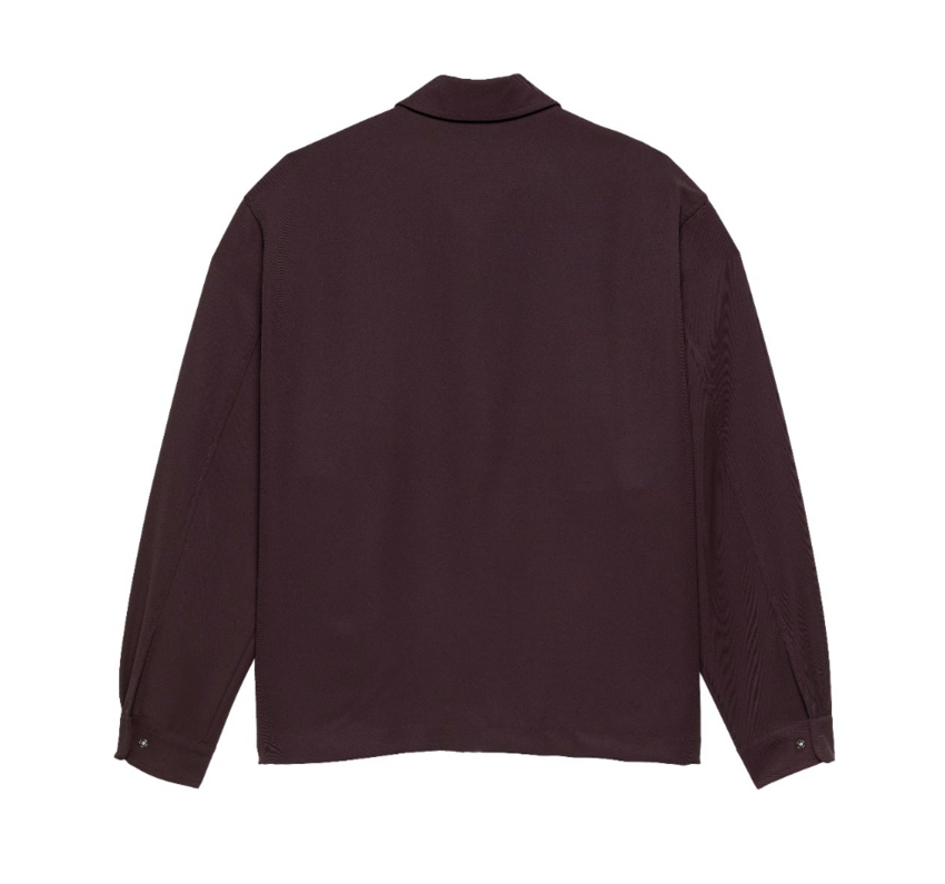 New Amsterdam Surf Association  Zip Up Shirt Wine