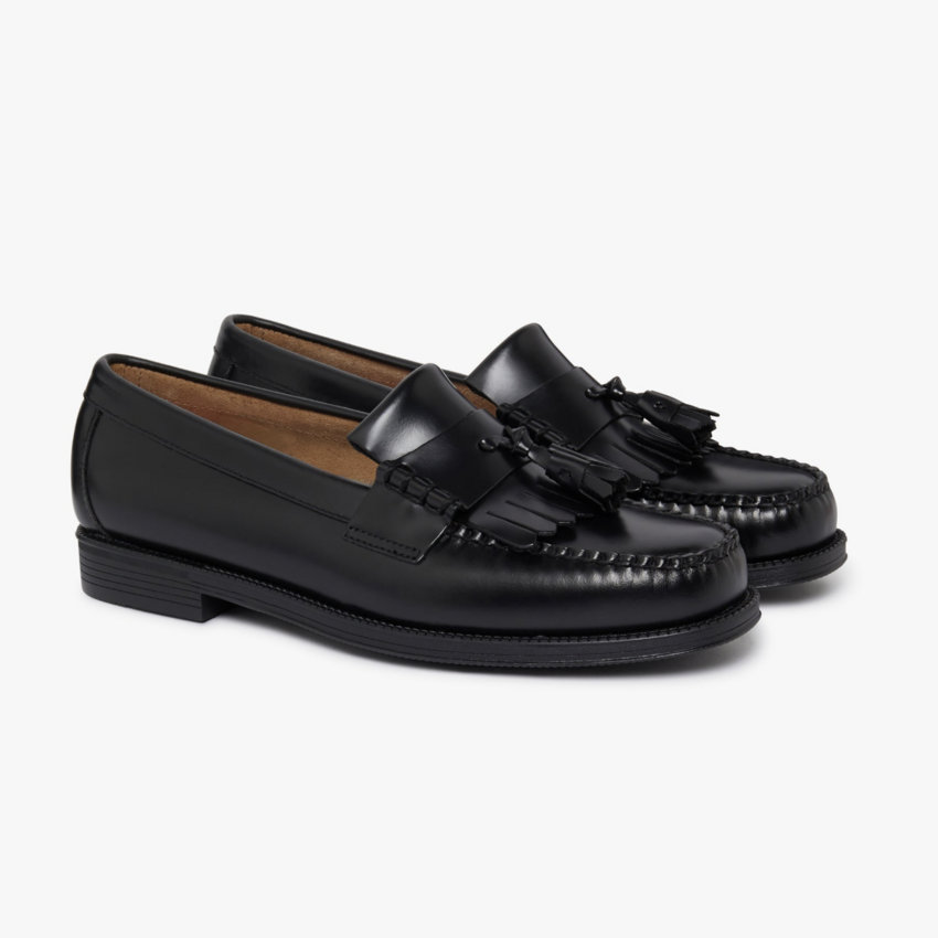 G.H. Bass Easy Weejun Layton II Kiltie Loafers Black Leather