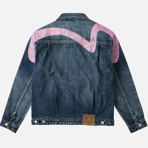 EVISU Pink Daicock Denim Jacket