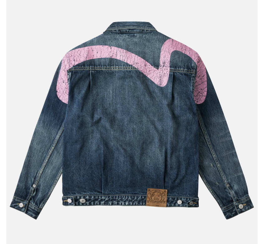 EVISU Pink Daicock Denim Jacket