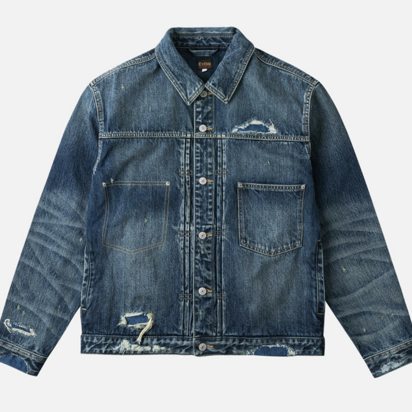EVISU Pink Daicock Denim Jacket